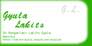 gyula lakits business card